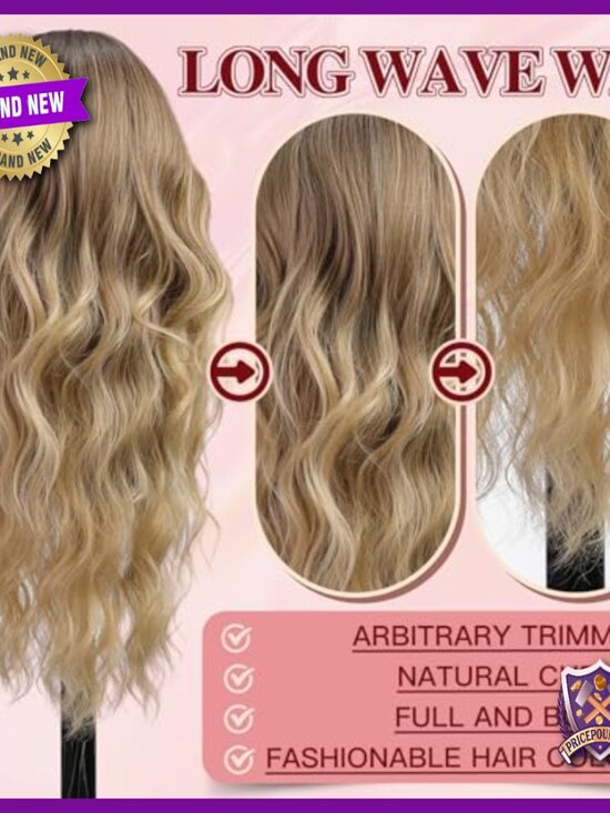 Long Curly HD Lace Front Wig Heat Resistant Lightweight Pre Plucked main image 6